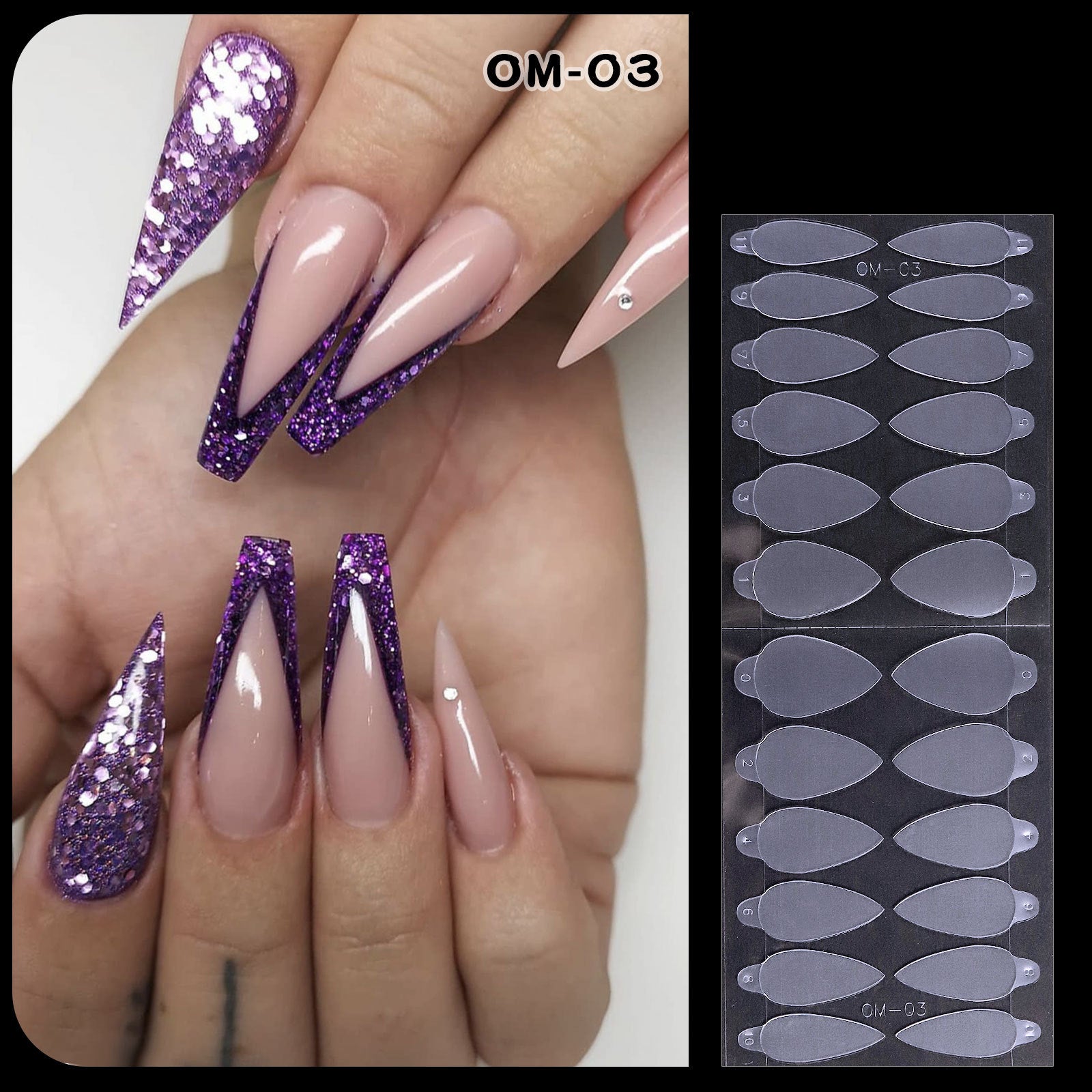 Película de uñas de cristal de manicura al por mayor, sin matorrales, sin pegamento de extensión de soporte de papel